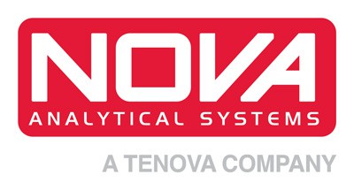 Red NOVA Analytical Systems logo with white background