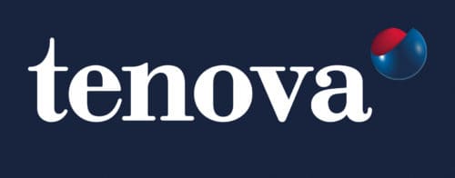 Tenova logo with blue background